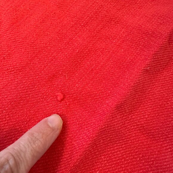 Vintage Christmas Tablecloth Reindeer Red Green Cotton 1987 Tag Textile 62 x 95 - Picture 7 of 11